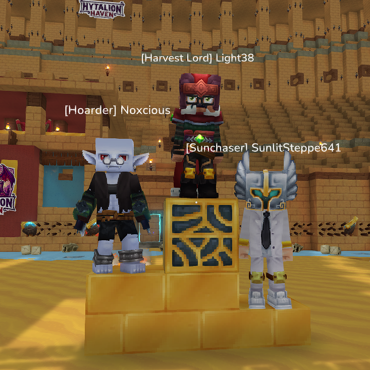 PvP Event Session 1 Winners! 5/29/2026
1st - Light38
2nd - Noxcious
3rd - SunlitSteppe641